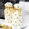 24 Pieces Treat Bags Party Favor Bags Gold Plastic Drawstring Candy Goodies Food Storage Bags Gift Wrapping Package